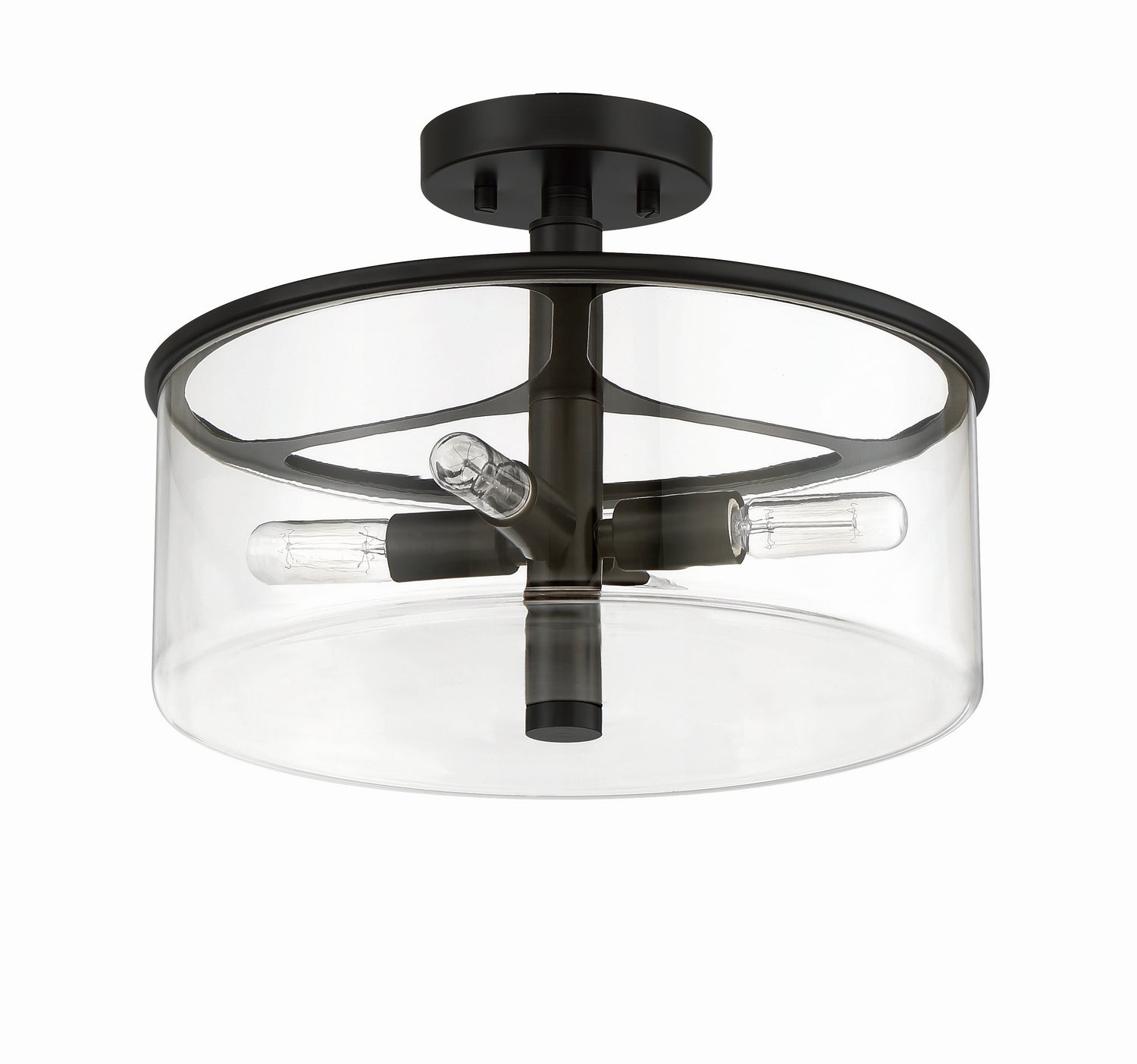 Craftmade - 55654-FB - Four Light Convertible Semi Flush - Hailie - Flat Black