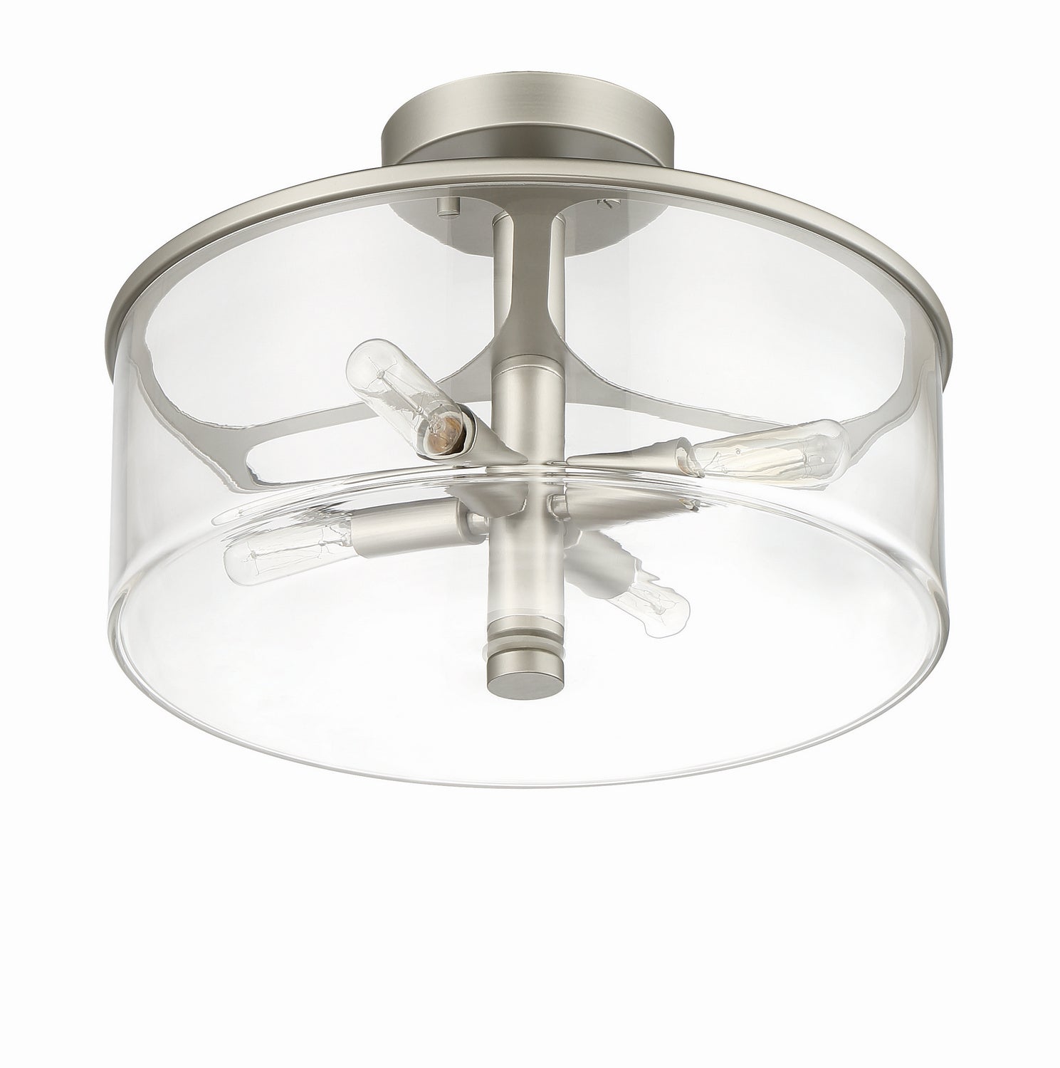Craftmade - 55654-SN - Four Light Convertible Semi Flush - Hailie - Satin Nickel
