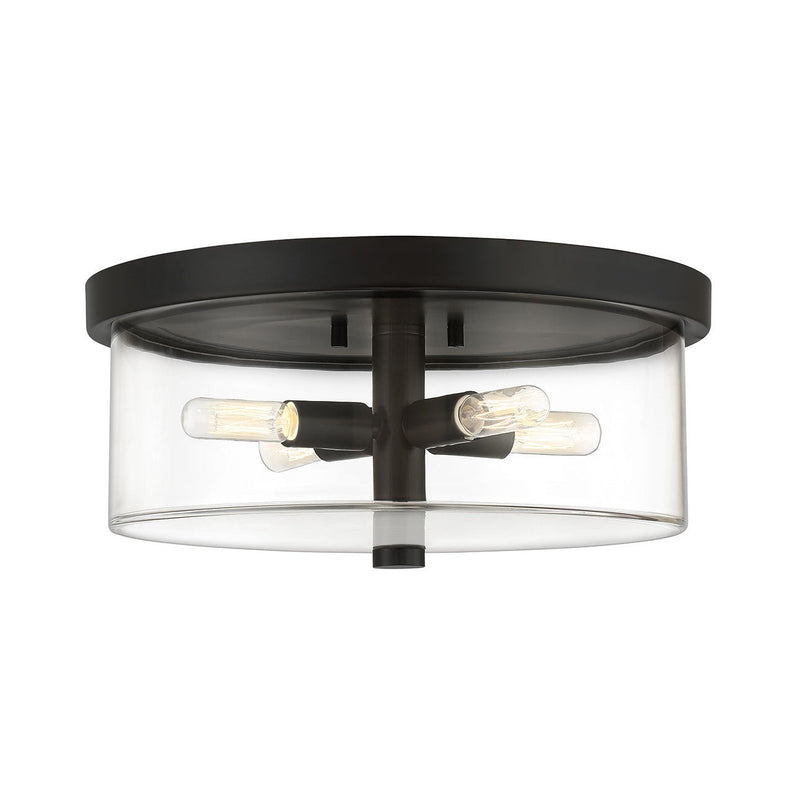 Craftmade - 55684-FB - Four Light Flushmount - Hailie - Flat Black