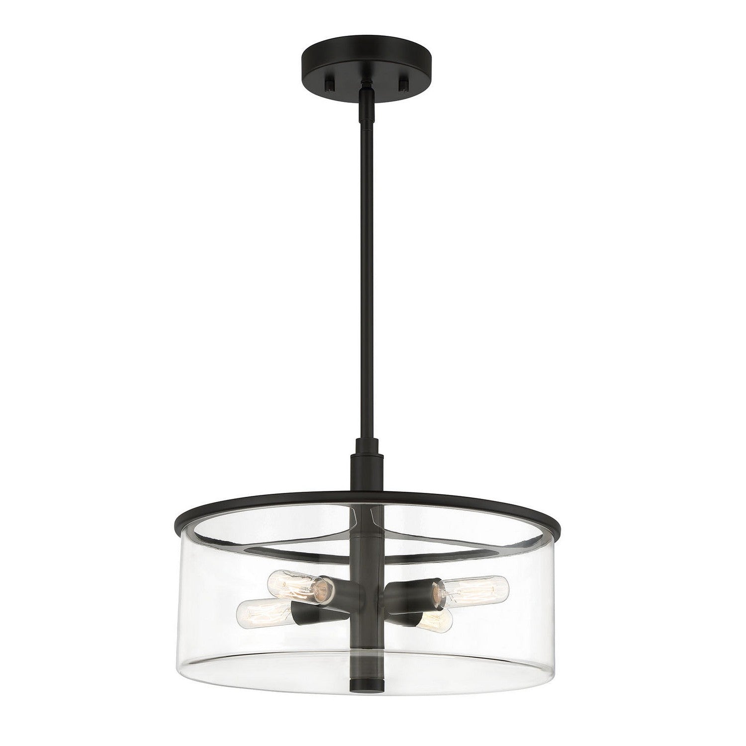 Craftmade - 55694-FB - Four Light Pendant - Hailie - Flat Black