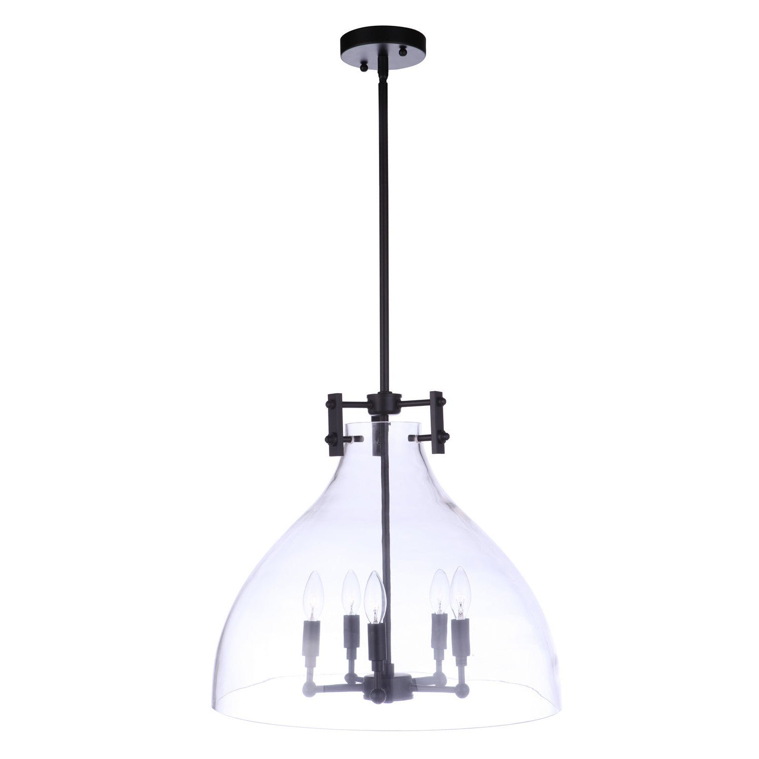 Craftmade - 55895-FB - Five Light Pendant - Chardonnay - Flat Black
