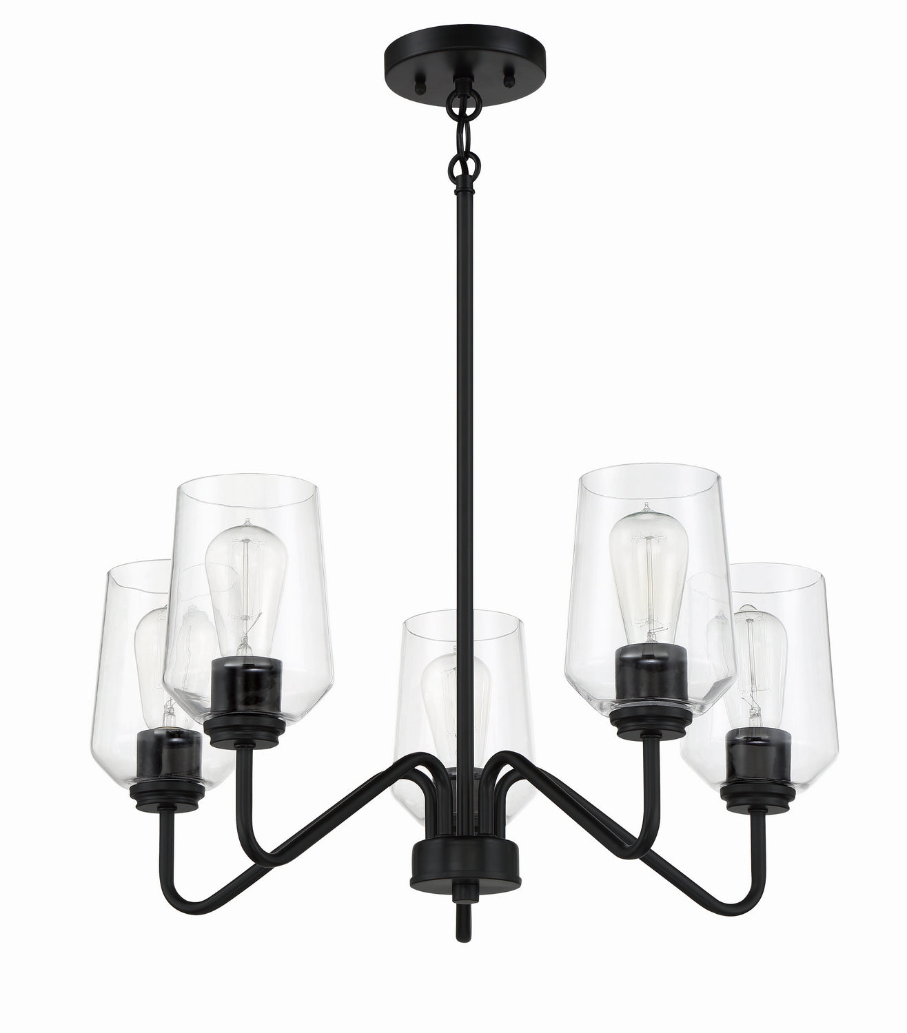 Craftmade - 56125-FB - Five Light Chandelier - Shayna - Flat Black