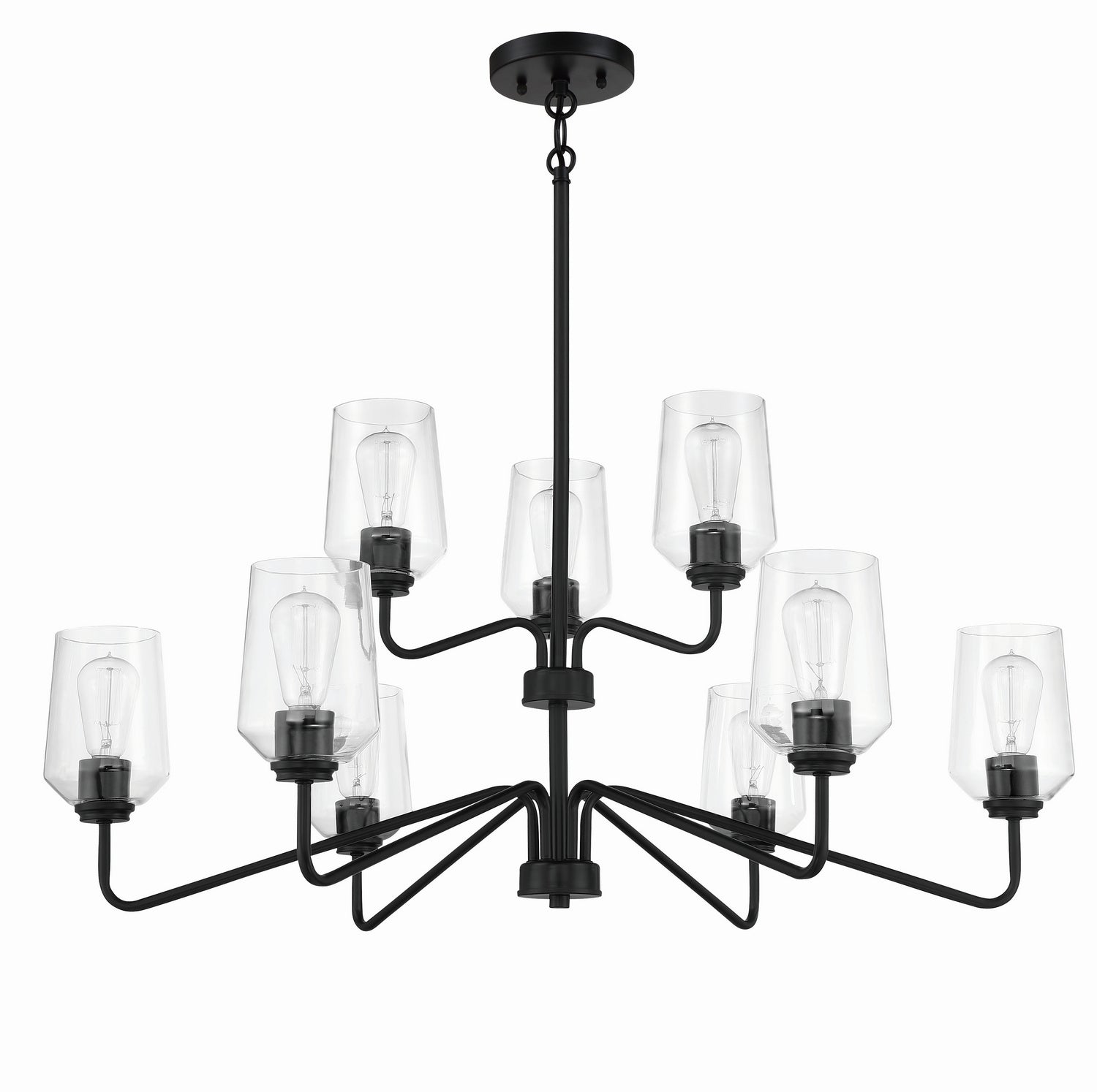 Craftmade - 56129-FB - Nine Light Chandelier - Shayna - Flat Black