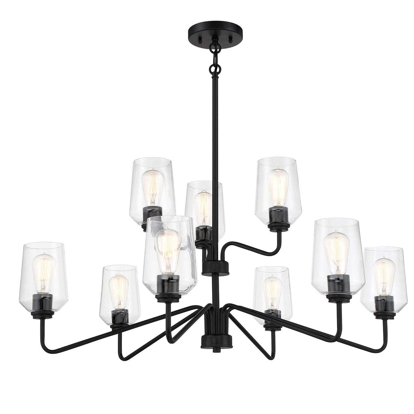 Craftmade - 56129-FB - Nine Light Chandelier - Shayna - Flat Black