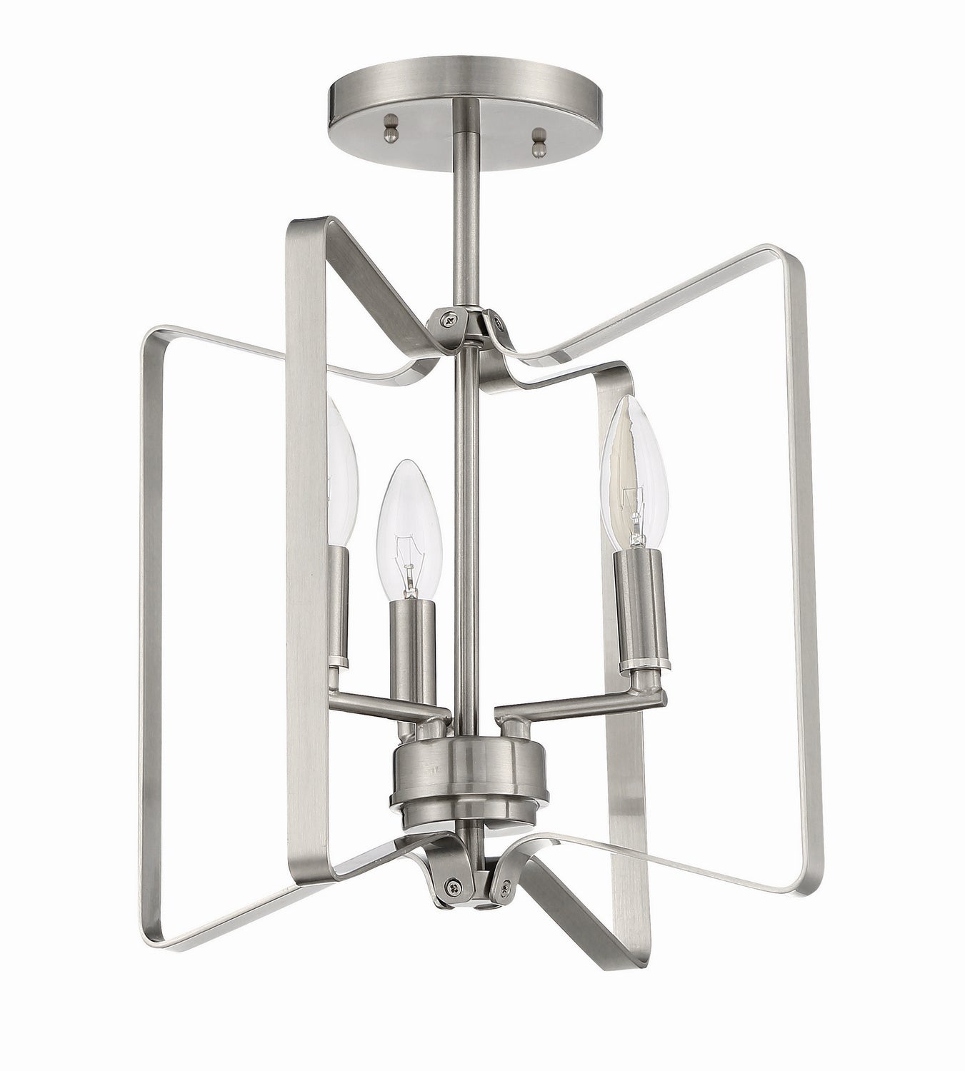 Craftmade - 56153-BNK - Three Light Convertible Semi Flush - Shayna - Brushed Polished Nickel