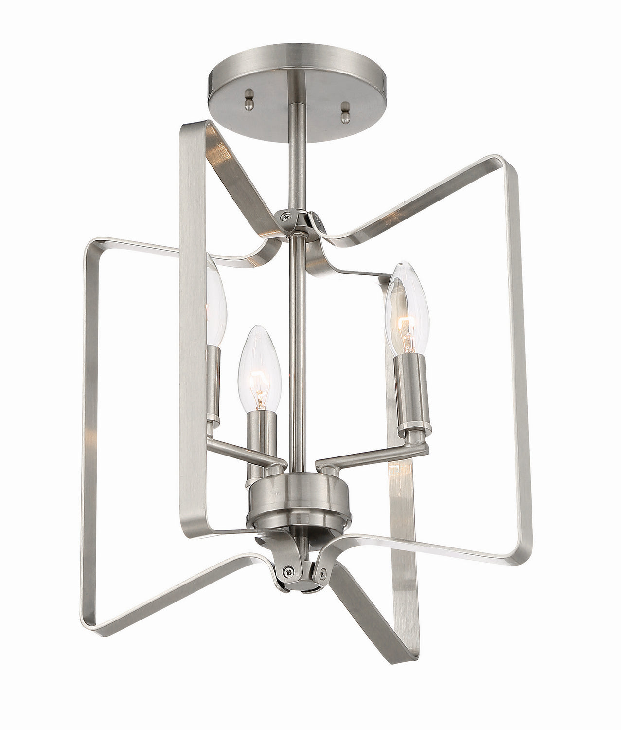 Craftmade - 56153-BNK - Three Light Convertible Semi Flush - Shayna - Brushed Polished Nickel