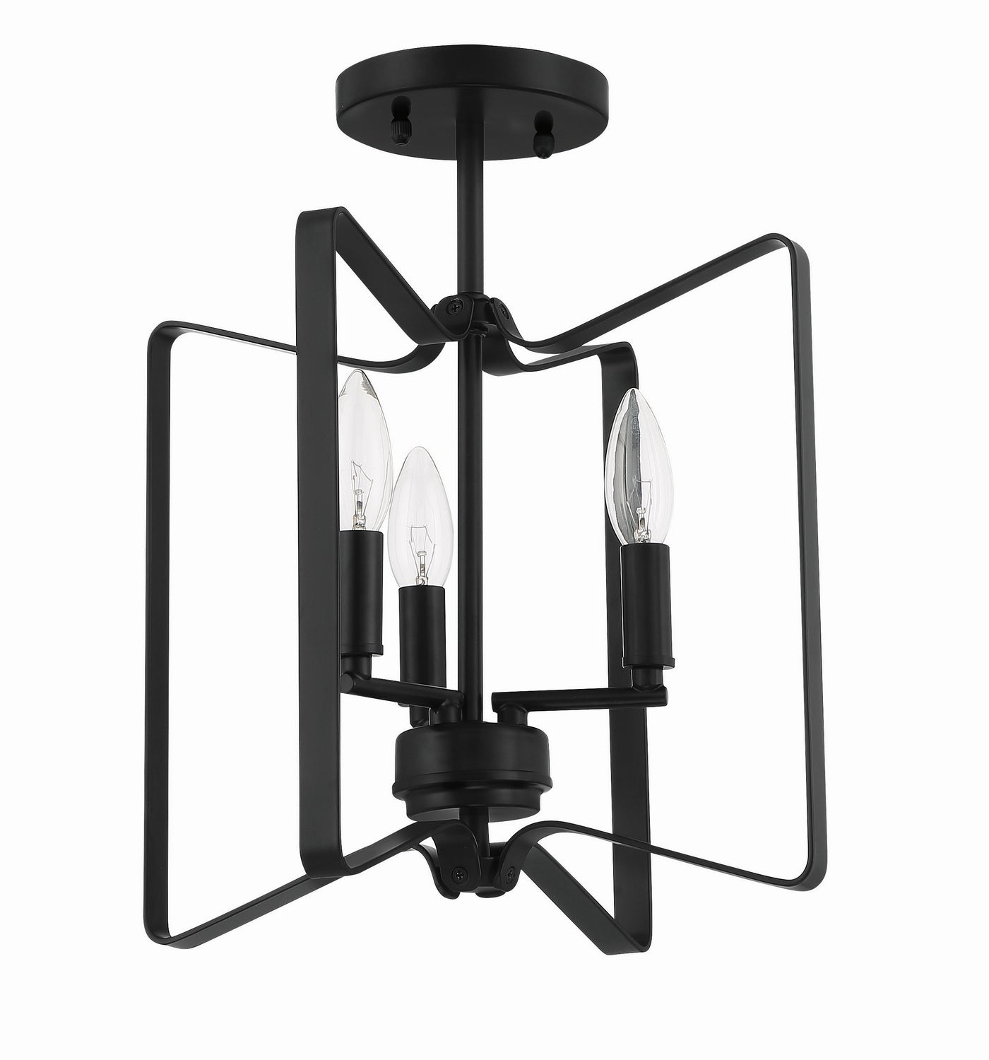 Craftmade - 56153-FB - Three Light Convertible Semi Flush - Shayna - Flat Black