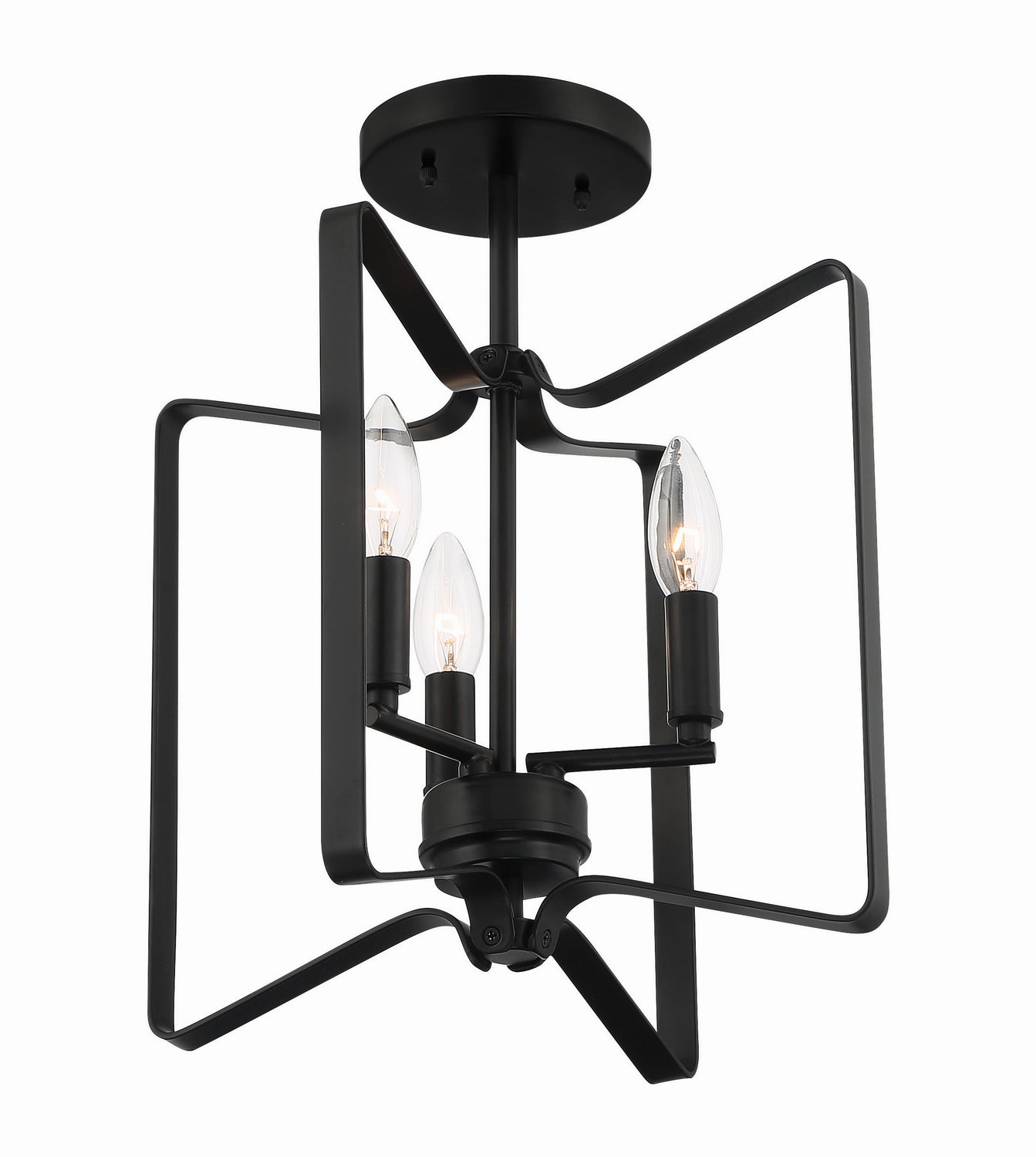 Craftmade - 56153-FB - Three Light Convertible Semi Flush - Shayna - Flat Black