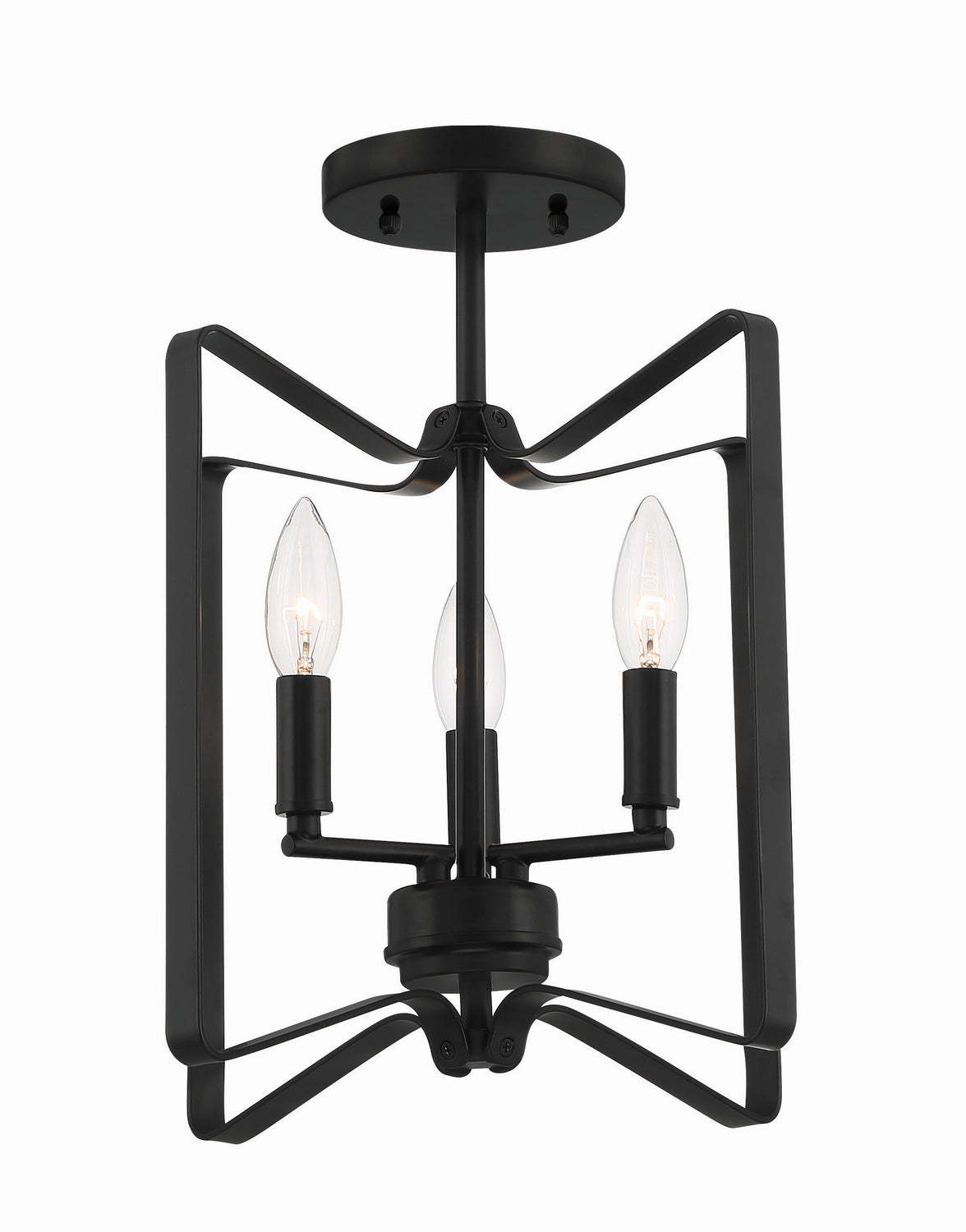 Craftmade - 56153-FB - Three Light Convertible Semi Flush - Shayna - Flat Black