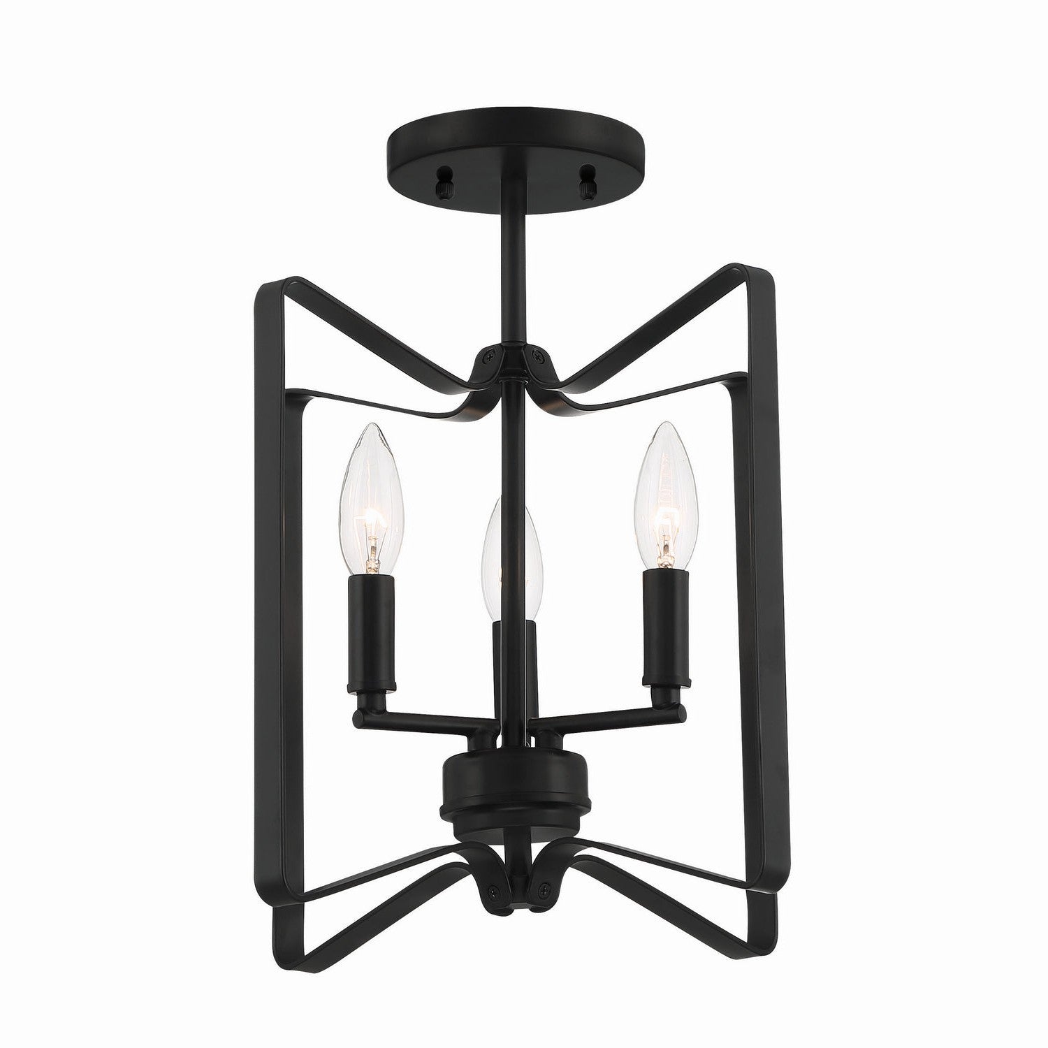 Craftmade - 56153-FB - Three Light Convertible Semi Flush - Shayna - Flat Black