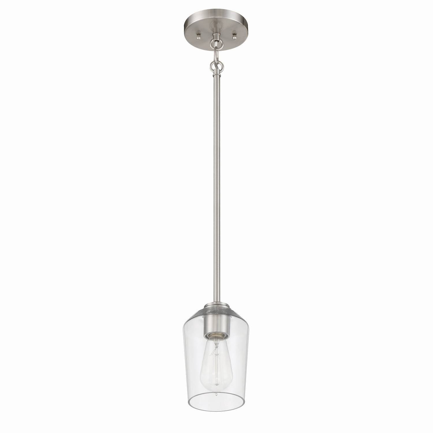 Craftmade - 56191-BNK - One Light Mini Pendant - Shayna - Brushed Polished Nickel