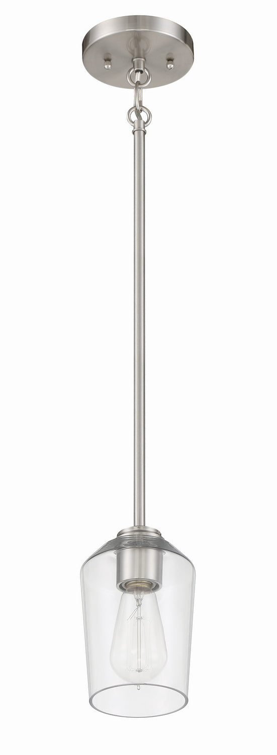 Craftmade - 56191-BNK - One Light Mini Pendant - Shayna - Brushed Polished Nickel