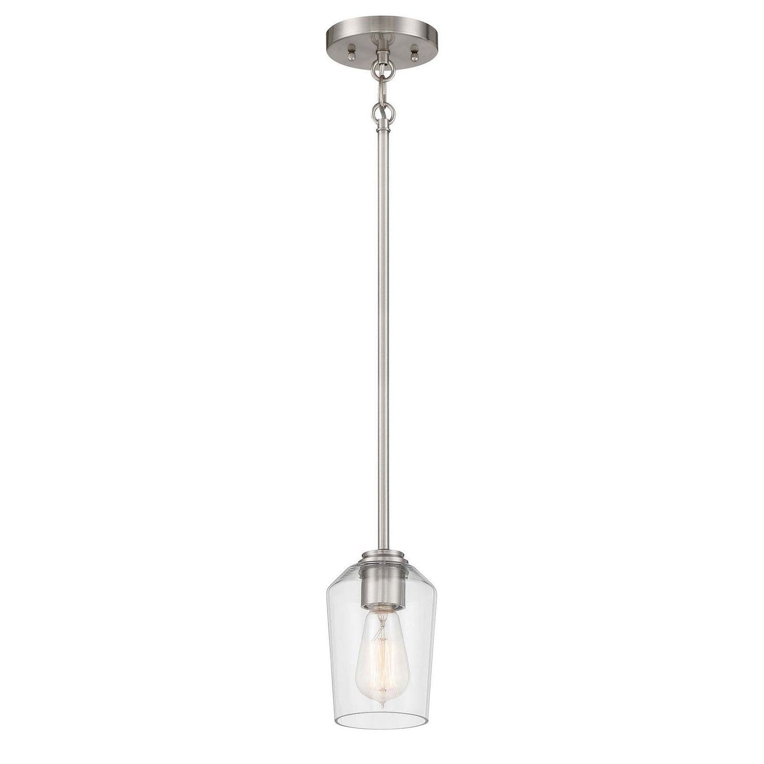 Craftmade - 56191-BNK - One Light Mini Pendant - Shayna - Brushed Polished Nickel
