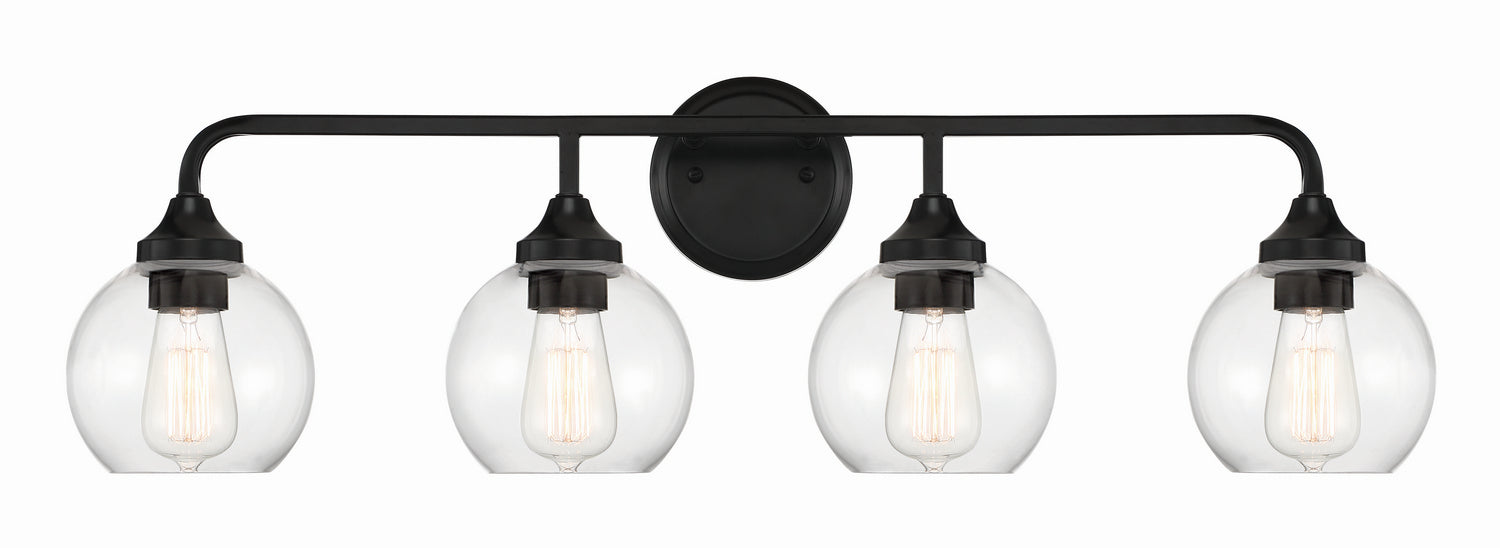 Craftmade - 56204-FB - Four Light Vanity - Glenda - Flat Black