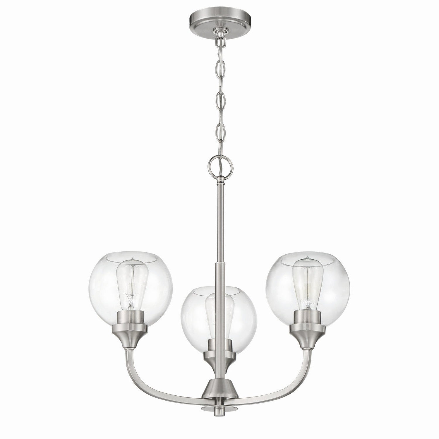 Craftmade - 56223-BNK - Three Light Chandelier - Glenda - Brushed Polished Nickel