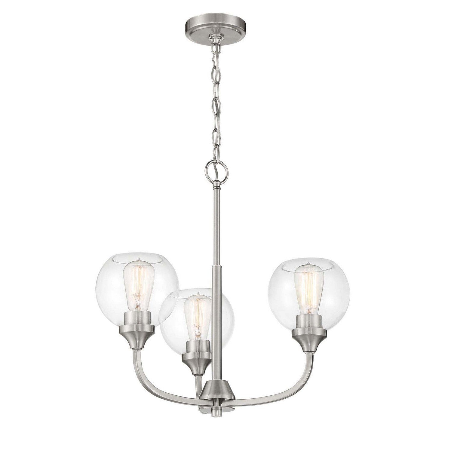 Craftmade - 56223-BNK - Three Light Chandelier - Glenda - Brushed Polished Nickel