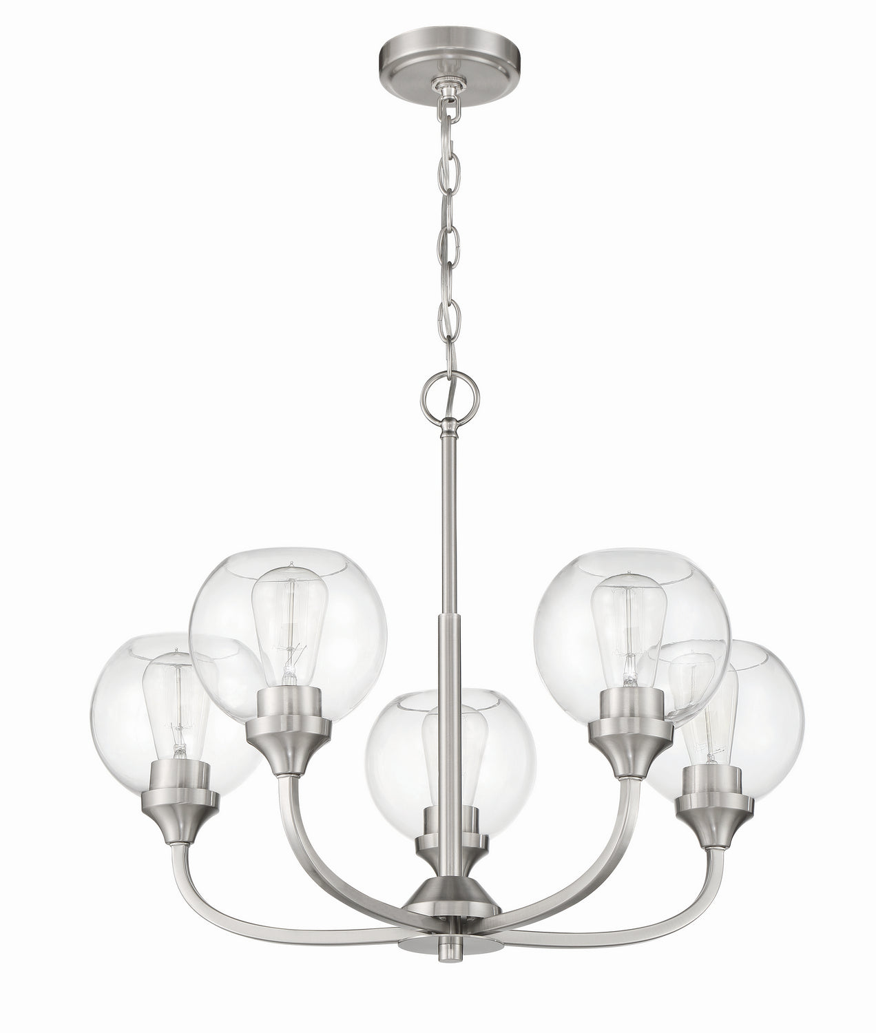 Craftmade - 56225-BNK - Five Light Chandelier - Glenda - Brushed Polished Nickel