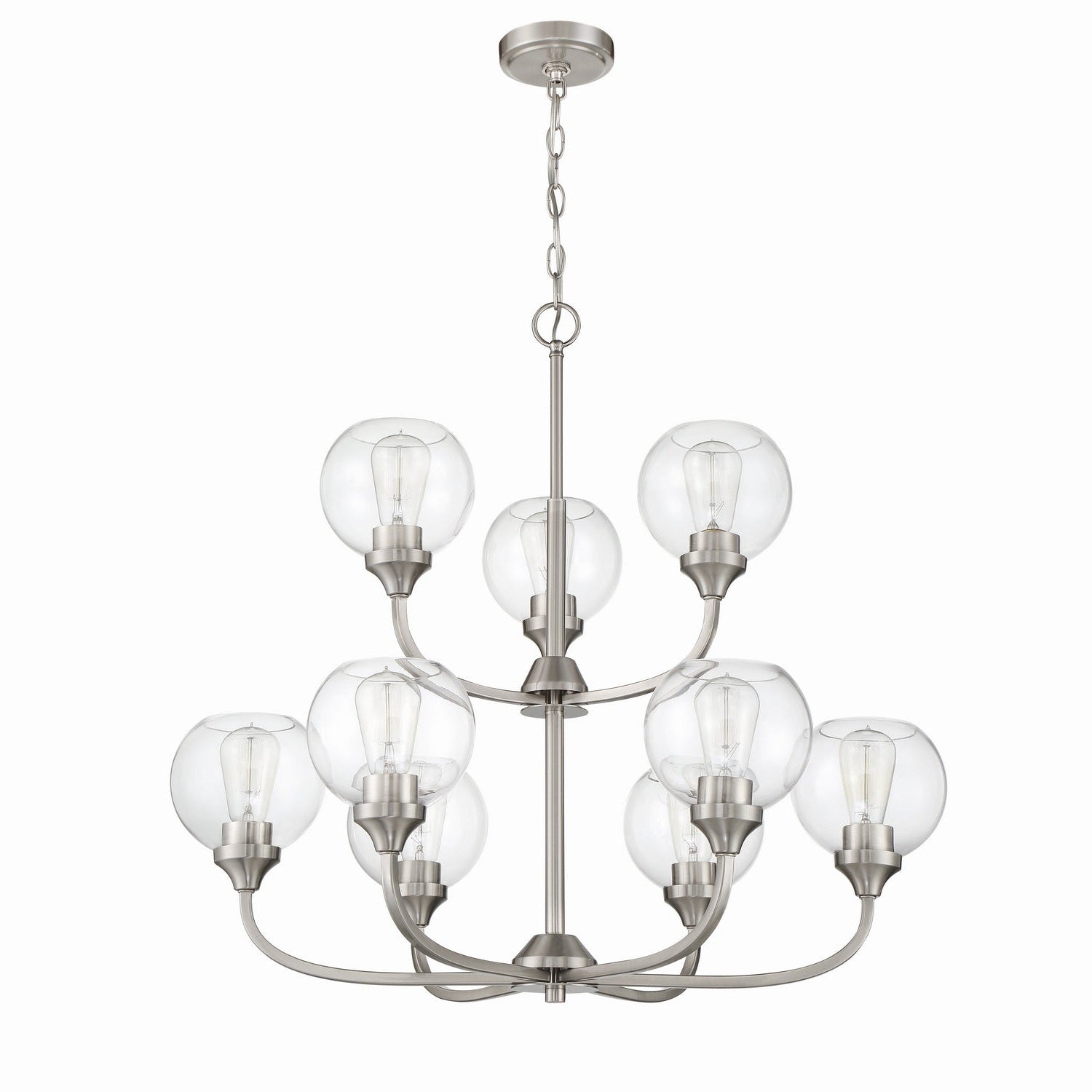 Craftmade - 56229-BNK - Nine Light Chandelier - Glenda - Brushed Polished Nickel