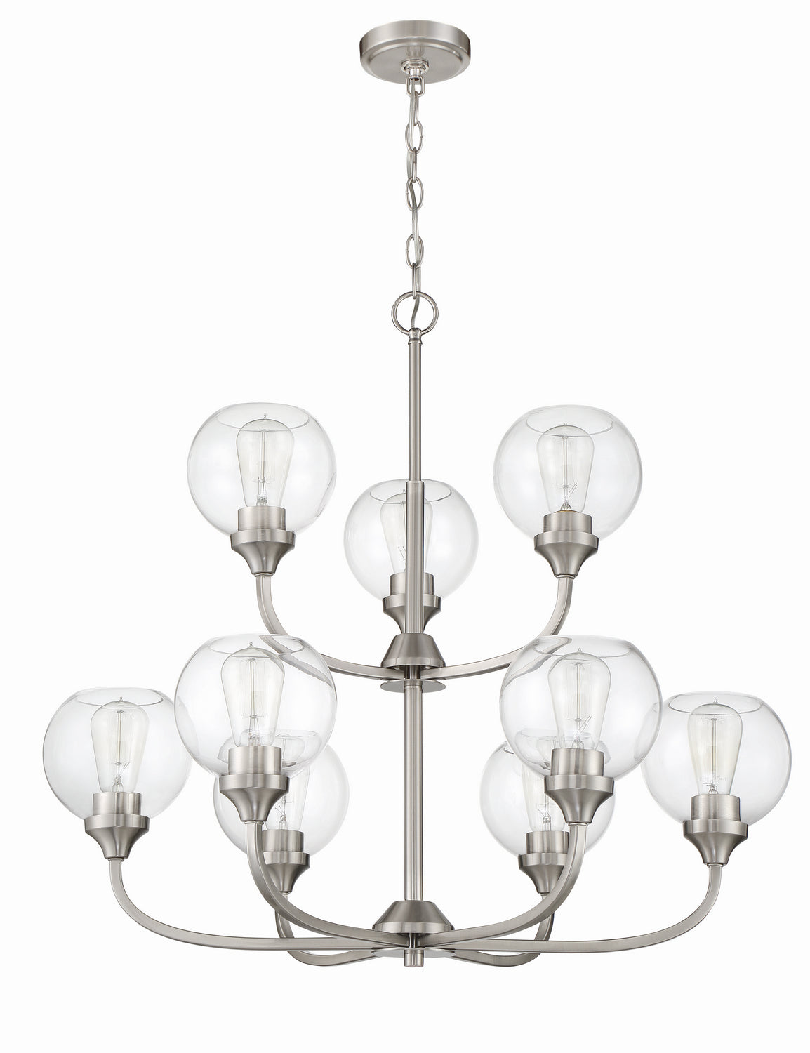 Craftmade - 56229-BNK - Nine Light Chandelier - Glenda - Brushed Polished Nickel