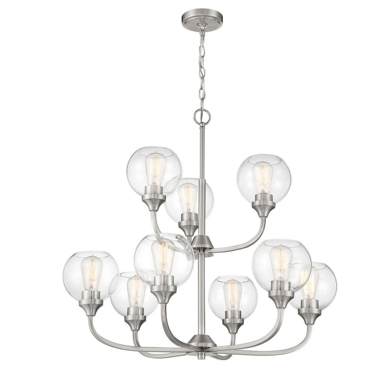 Craftmade - 56229-BNK - Nine Light Chandelier - Glenda - Brushed Polished Nickel