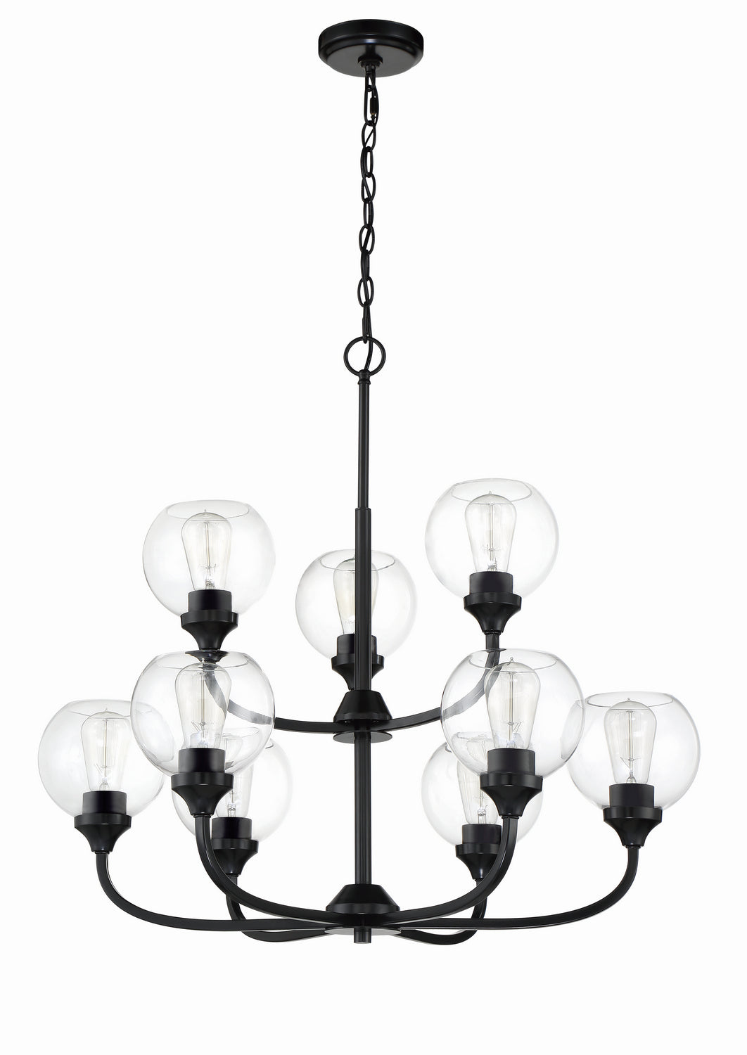 Craftmade - 56229-FB - Nine Light Chandelier - Glenda - Flat Black