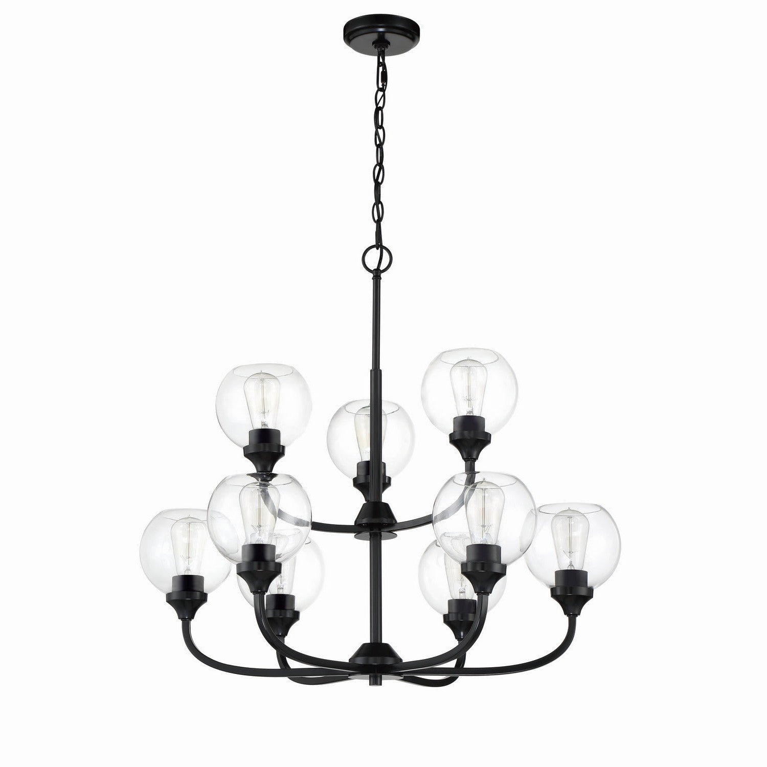 Craftmade - 56229-FB - Nine Light Chandelier - Glenda - Flat Black