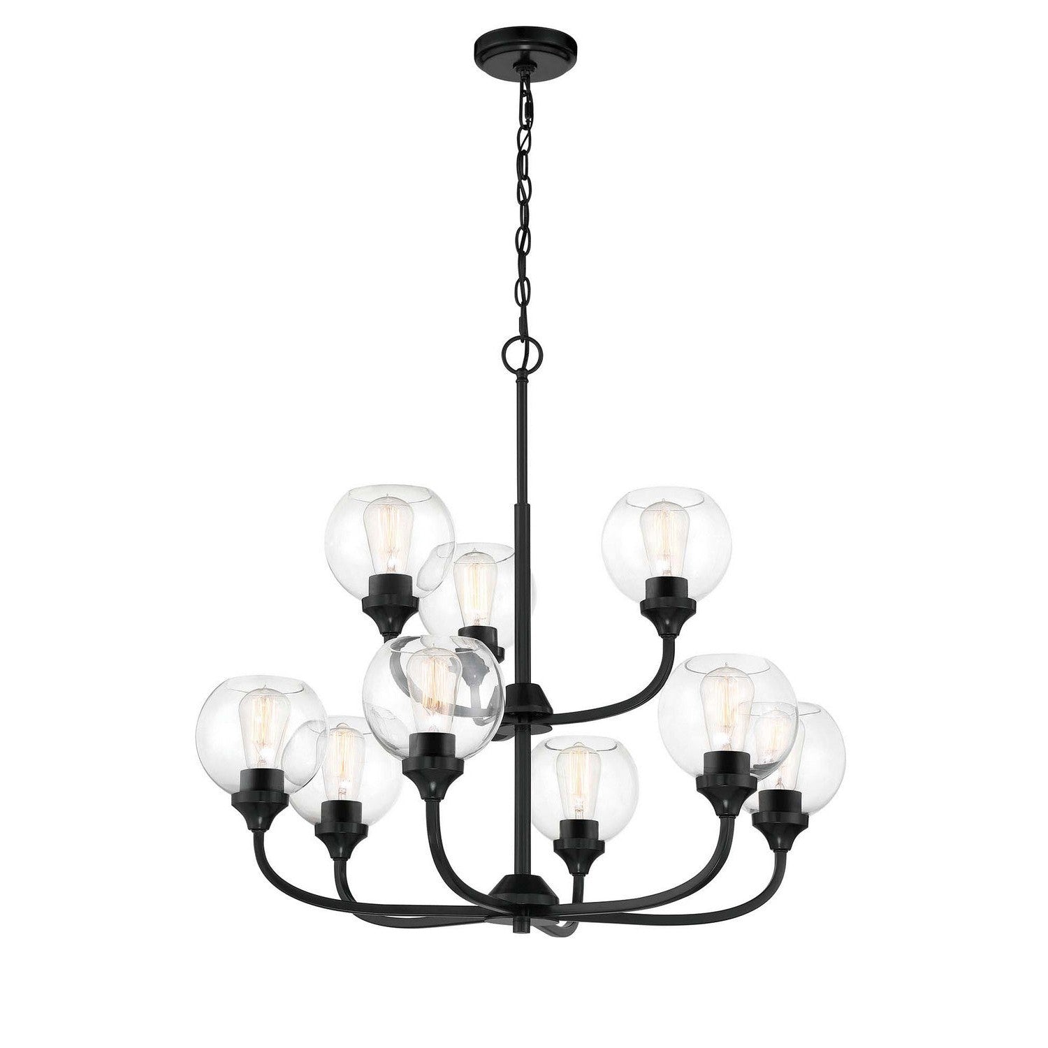 Craftmade - 56229-FB - Nine Light Chandelier - Glenda - Flat Black