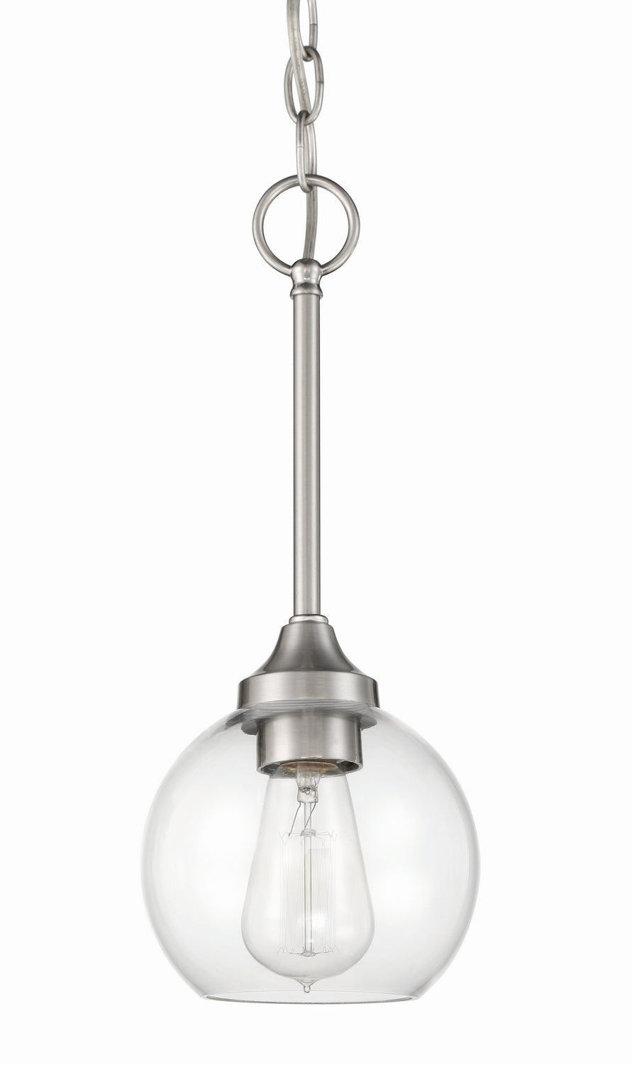 Craftmade - 56291-BNK - One Light Mini Pendant - Glenda - Brushed Polished Nickel