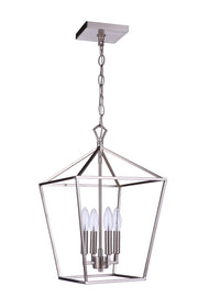 Craftmade - 56334-BNK - Four Light Foyer Pendant - Flynt II - Brushed Polished Nickel