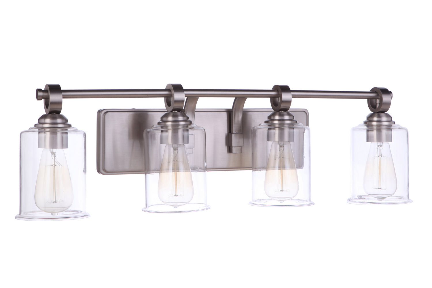 Craftmade - 56404-BNK - Four Light Vanity - Romero - Brushed Polished Nickel