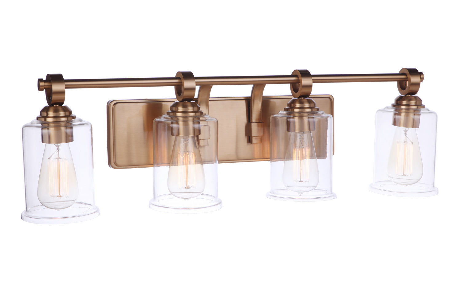 Craftmade - 56404-SB - Four Light Vanity - Romero - Satin Brass