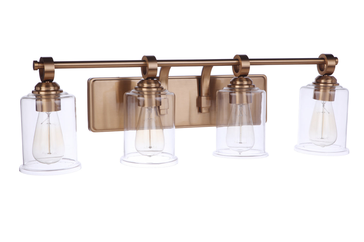 Craftmade - 56404-SB - Four Light Vanity - Romero - Satin Brass