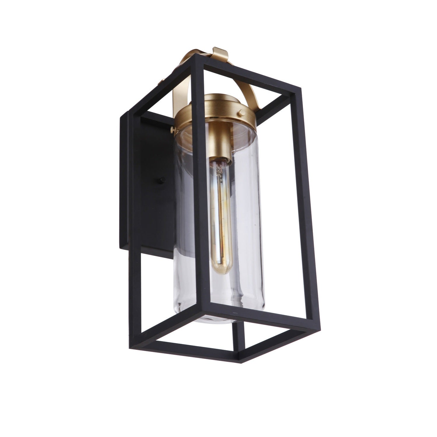 Craftmade - ZA4814-MNSB - One Light Outdoor Wall Mount - Neo - Midnight / Satin Brass