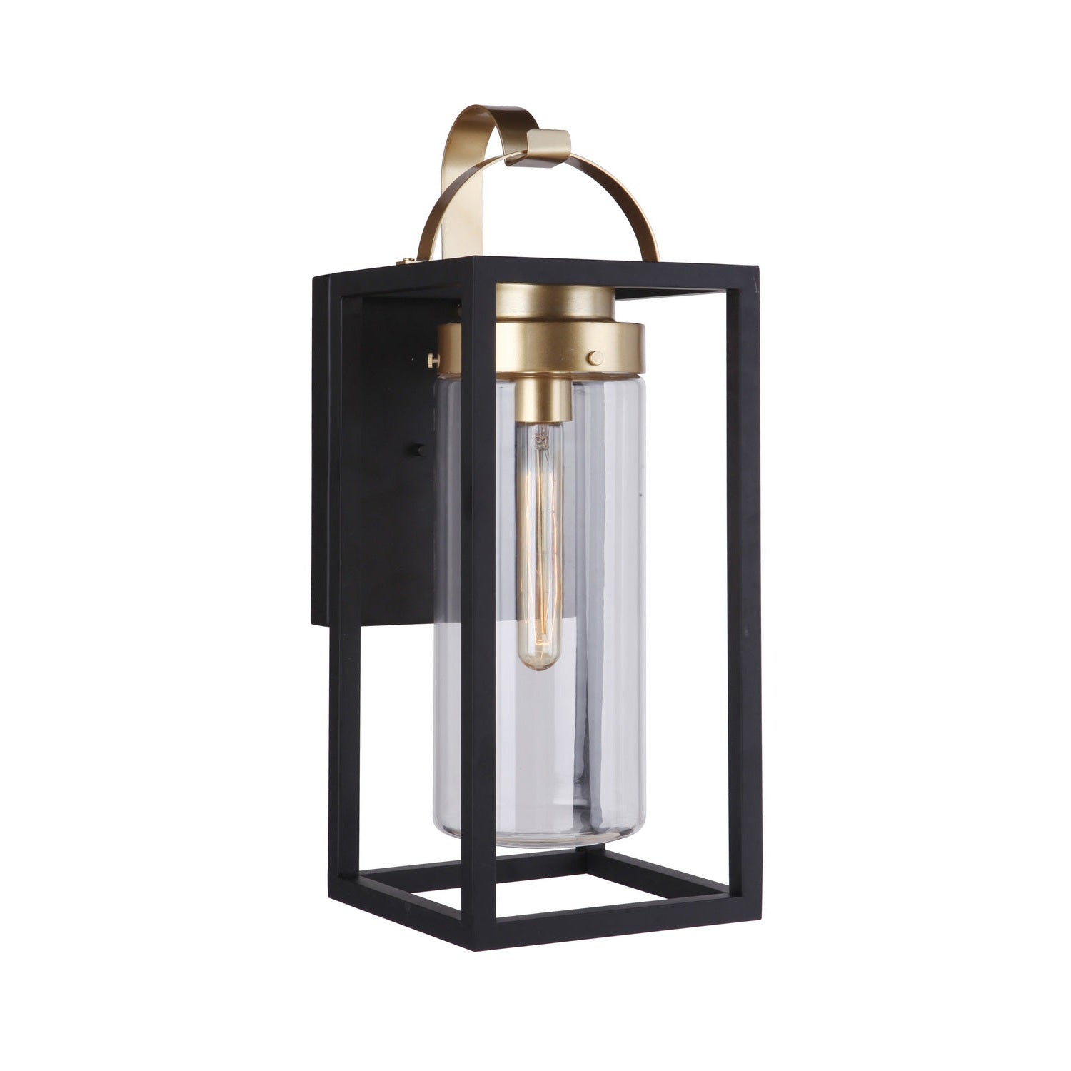 Craftmade - ZA4814-MNSB - One Light Outdoor Wall Mount - Neo - Midnight / Satin Brass