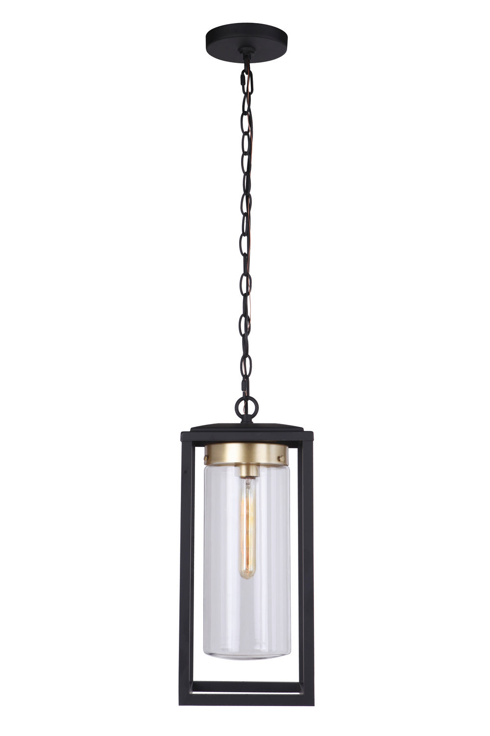 Craftmade - ZA4821-MNSB - One Light Outdoor Pendant - Neo - Midnight / Satin Brass