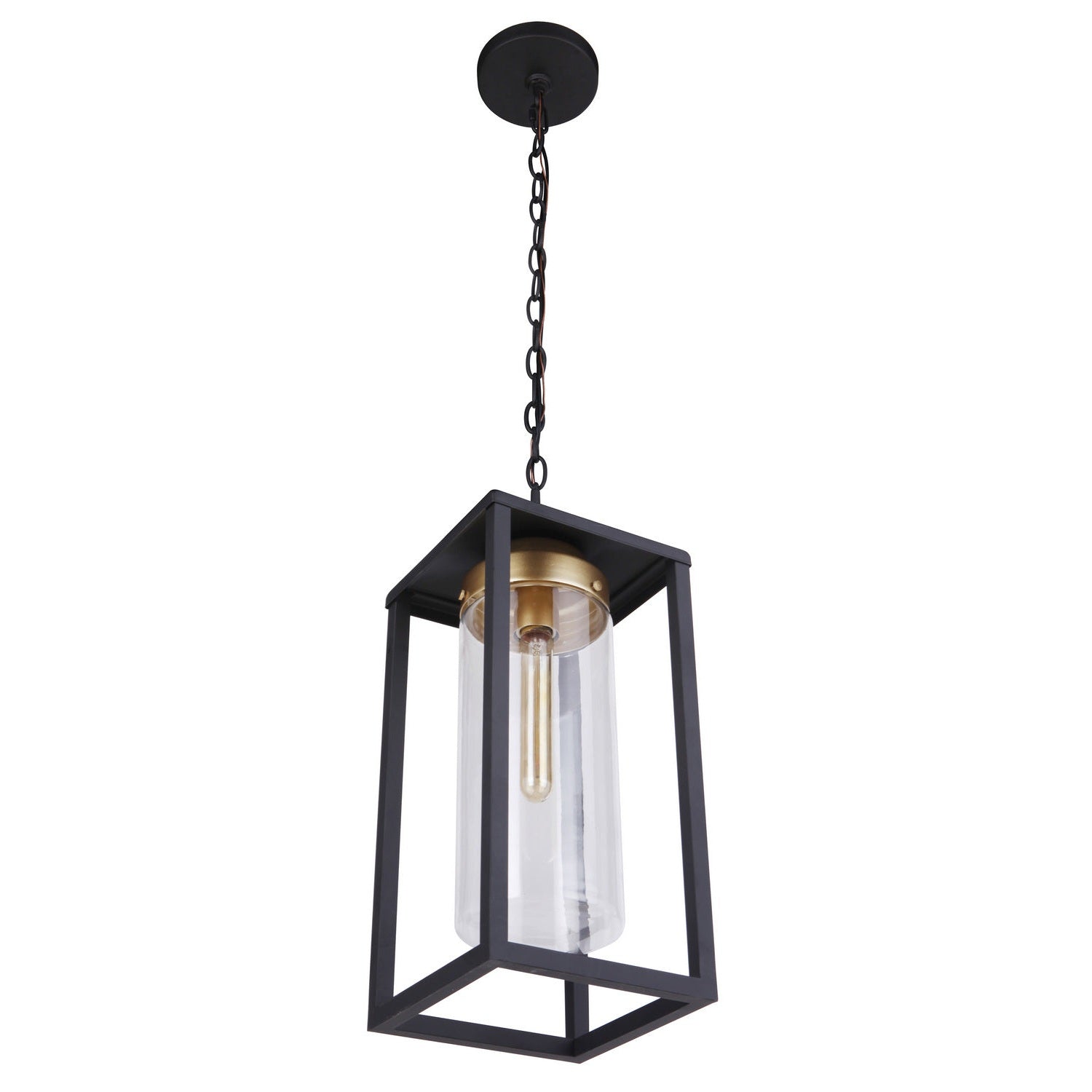 Craftmade - ZA4821-MNSB - One Light Outdoor Pendant - Neo - Midnight / Satin Brass
