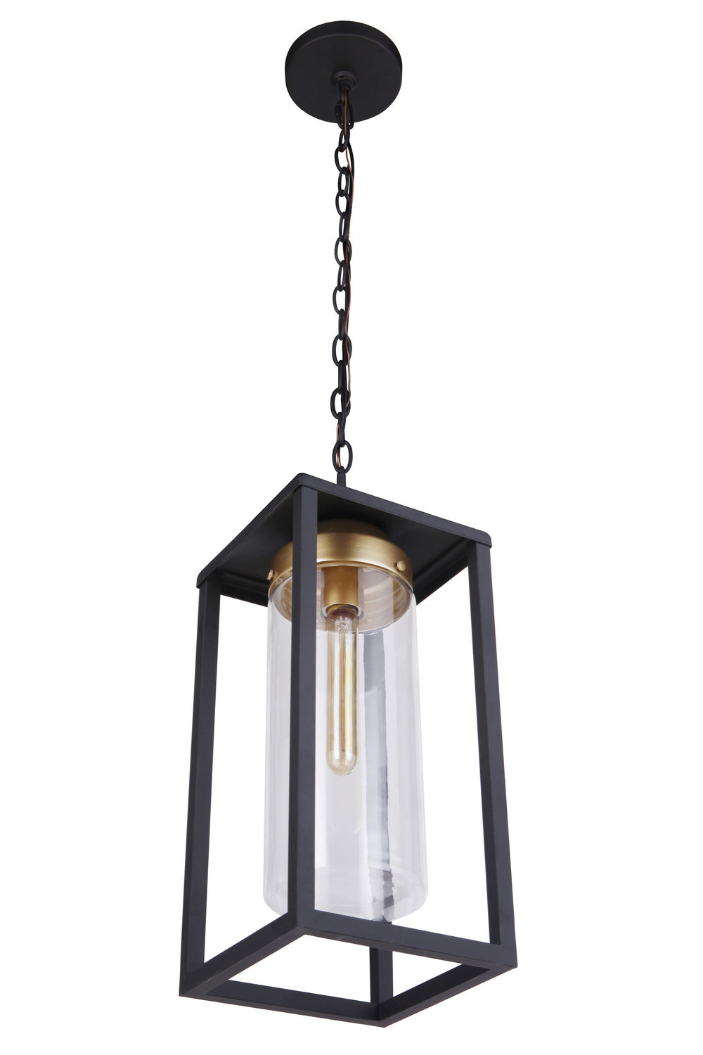 Craftmade - ZA4821-MNSB - One Light Outdoor Pendant - Neo - Midnight / Satin Brass