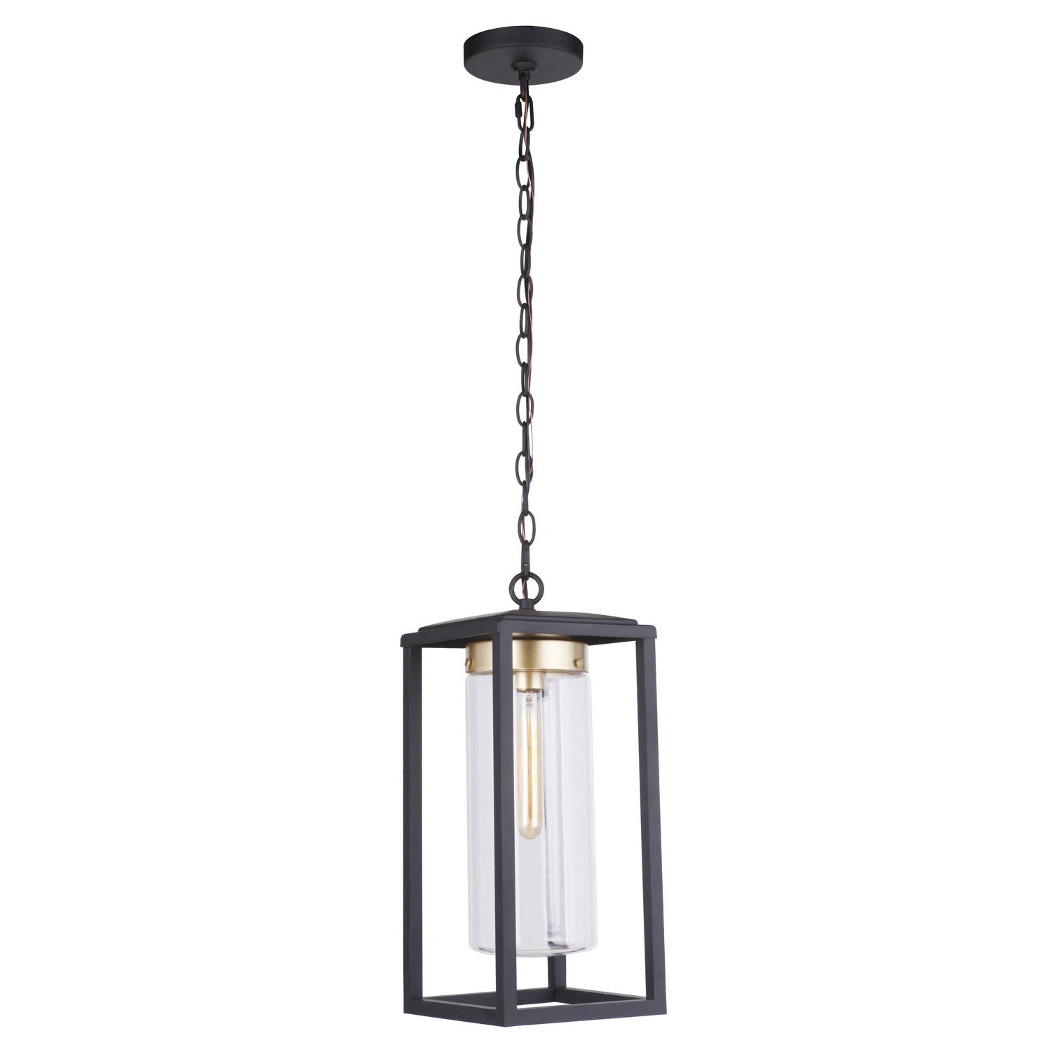 Craftmade - ZA4821-MNSB - One Light Outdoor Pendant - Neo - Midnight / Satin Brass