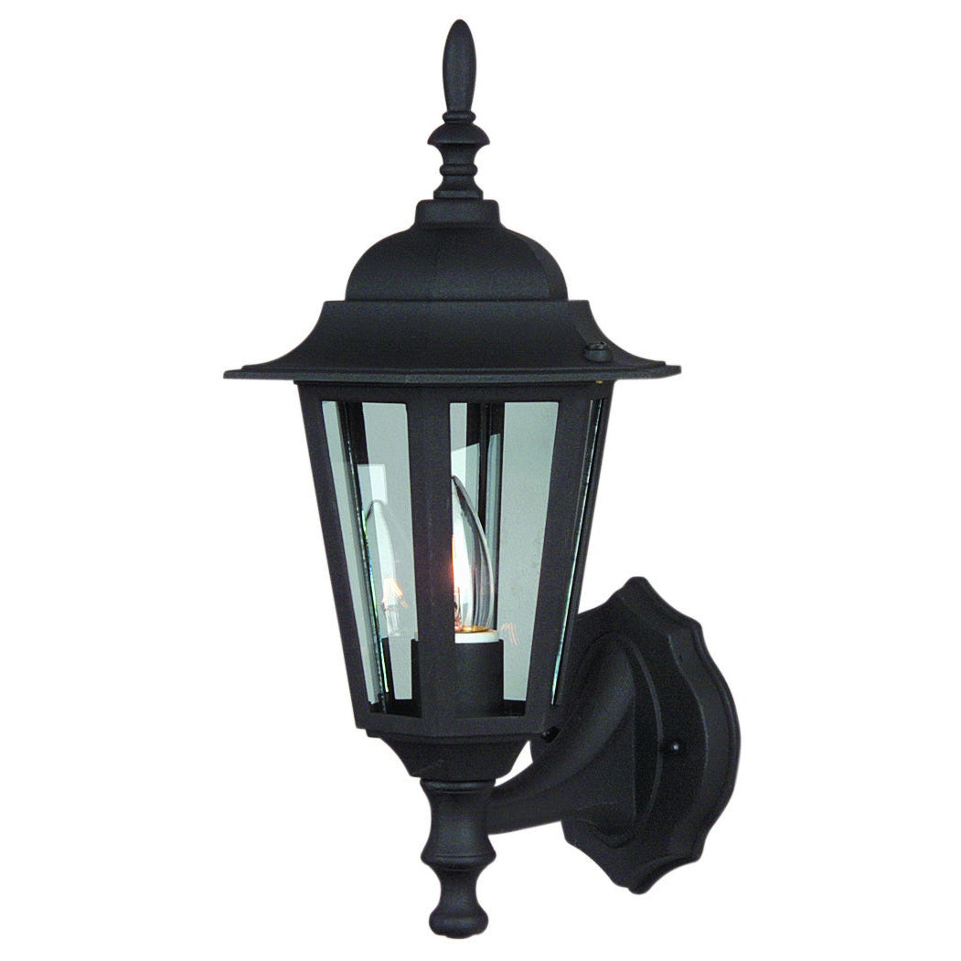 Craftmade - Z150-TB - One Light Wall Mount - Straight Glass Cast - Textured Black