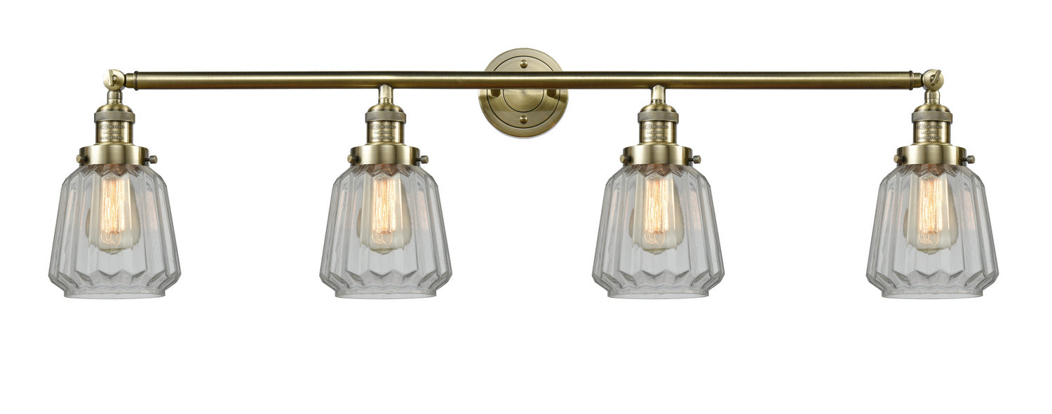 Innovations - 215-AB-G142 - Four Light Bath Vanity - Franklin Restoration - Antique Brass