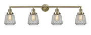 Innovations - 215-AB-G142 - Four Light Bath Vanity - Franklin Restoration - Antique Brass