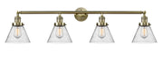 Innovations - 215-AB-G44 - Four Light Bath Vanity - Franklin Restoration - Antique Brass