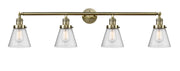 Innovations - 215-AB-G64 - Four Light Bath Vanity - Franklin Restoration - Antique Brass