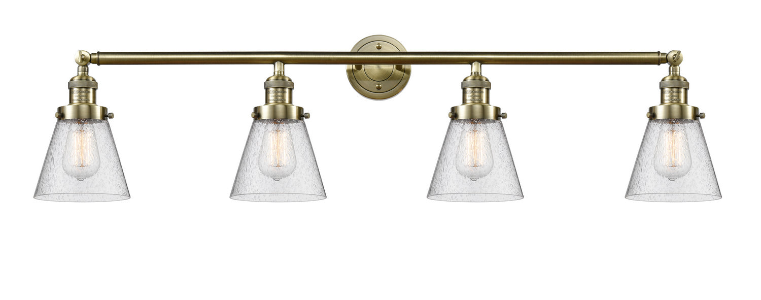 Innovations - 215-AB-G64 - Four Light Bath Vanity - Franklin Restoration - Antique Brass