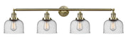 Innovations - 215-AB-G74 - Four Light Bath Vanity - Franklin Restoration - Antique Brass
