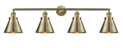Innovations - 215-AB-M13-AB - Four Light Bath Vanity - Franklin Restoration - Antique Brass