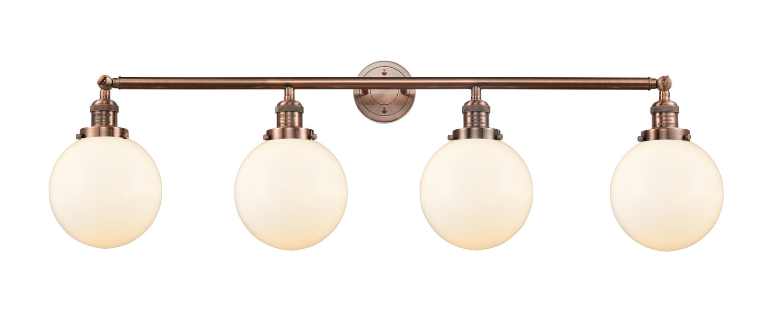 Innovations - 215-AC-G201-8 - Four Light Bath Vanity - Franklin Restoration - Antique Copper
