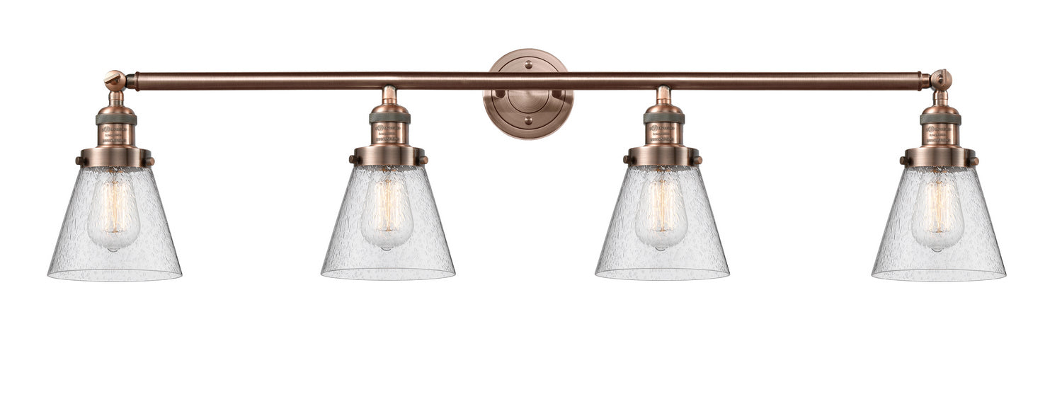 Innovations - 215-AC-G64 - Four Light Bath Vanity - Franklin Restoration - Antique Copper