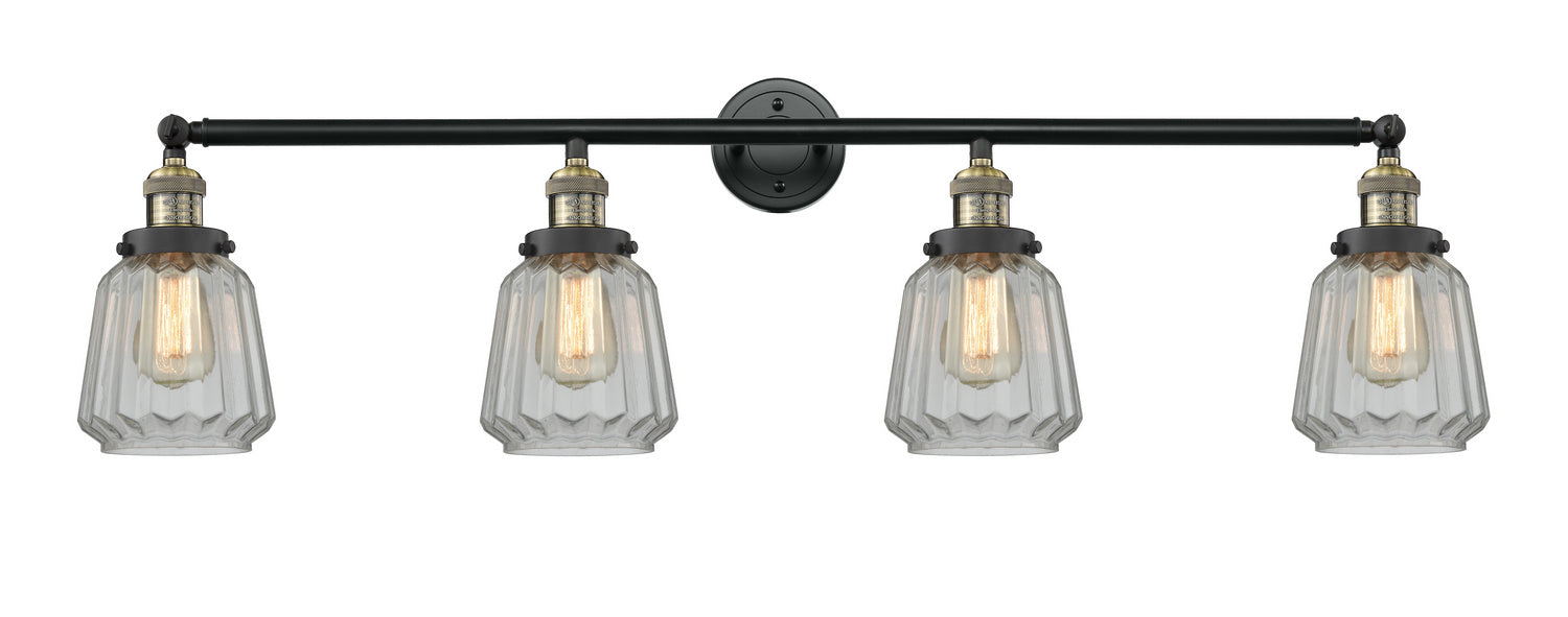 Innovations - 215-BAB-G142 - Four Light Bath Vanity - Franklin Restoration - Black Antique Brass