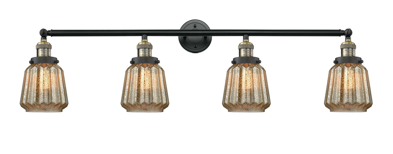 Innovations - 215-BAB-G146 - Four Light Bath Vanity - Franklin Restoration - Black Antique Brass